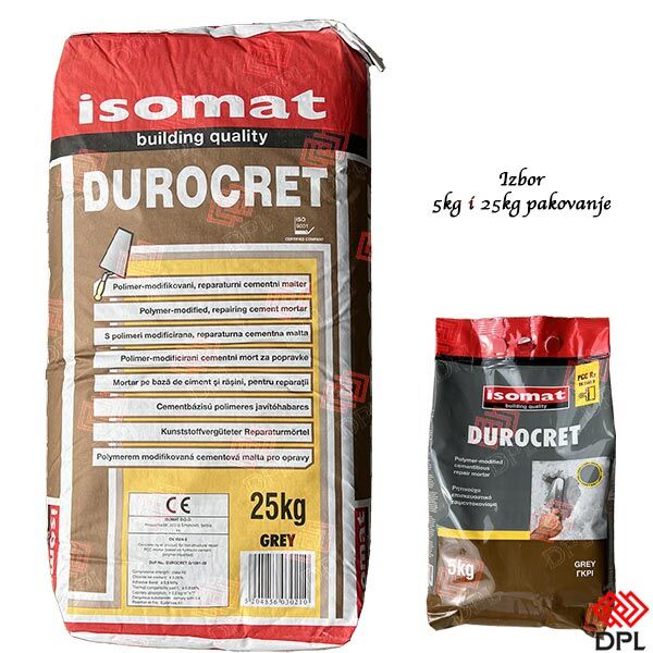 Durocret 5kg 25kd Sivi Grey Isomat Beograd Zemun Novi Beograd Srbija Dpl doo